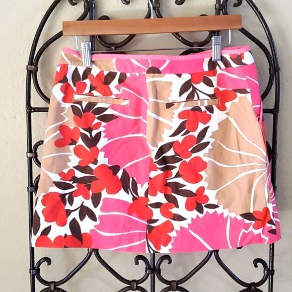 J. CREW Floral Cotton Skirt - Size 6 - Picture 2 of 6